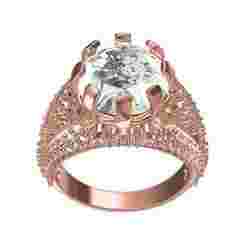 Antique 8 Prond Vintage Style Engagement Ring for Women