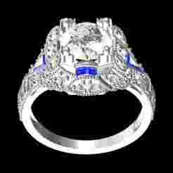 Antique Art Deco Round Diamond Engagement Ring