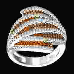 Antique Brown and White Diamond Ring