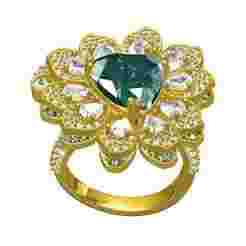 Antique Flower Design Cocktail Ring