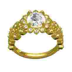 Antique Leaves All Around Engagement Ring for Women