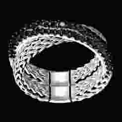 Antique Overlaping Chain Black Diamond Ring for Women