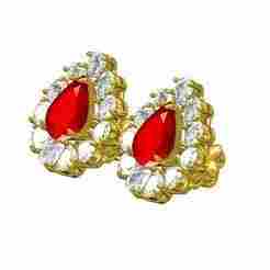 Antique Pear Diamond Cluster Earring