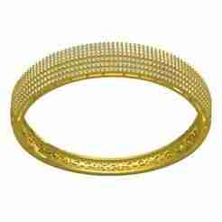 Antique Seven Row Round Diamond Filigree Bracelet