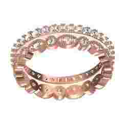 Antique Two Eternity Wedding Band Set