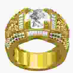 Antique Vintage Style Cocktail Ring for Men