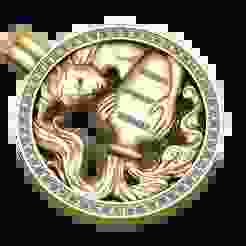 Aquarius Zodiac Pendant – 3D Printable Jewelry Model