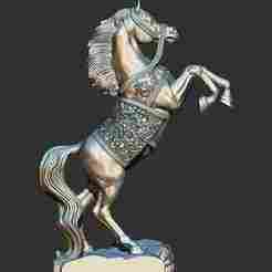 Arabian Horse Rearing Detailed Decor – 3D Printable Model