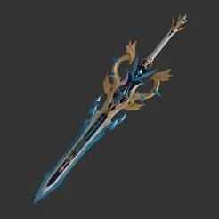 Ardent Storm - Claymore weapon skin -Genshin impact