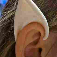 Aros sin gancho con forma de oreja de elfo