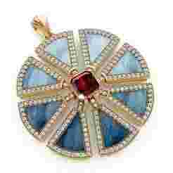 Art Deco Diamond Flower Pendant