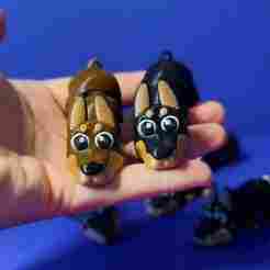 🐾Articulated 3D Printed Toy & Keychain – Doberman – Black & Brown Variants