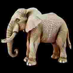 Artistic Carved Elephant