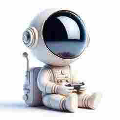 Astronaut Sitting on Land 3D Print Decorative Showpiece
