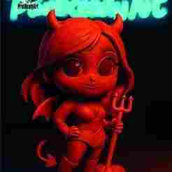 😈 "Autumn Imp" Chibi Devil Girl (STL)