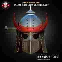 Avatar Fire Nation Soldier Helmet - Premium 3D Print Cosplay Mask