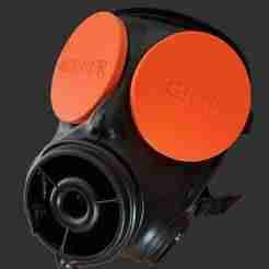 Avon S10 Gas Mask - eye caps/covers with TEXT