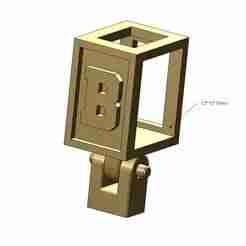 B letter varsity font 12x10x10mm enamel bail link 3D print model