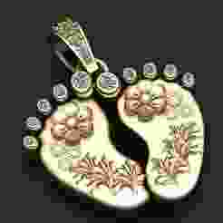 baby shower pendant 3D printable model