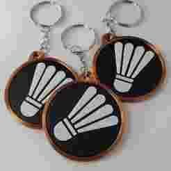 Badminton Key chain! Print on single-color printers! cool for on your sports bag!