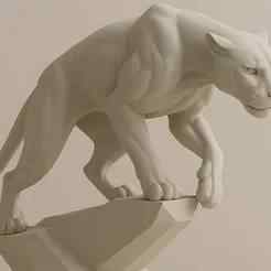 Balancing panther - 3D sculpture