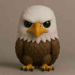 Bald Eagle Funko-Style 3D Model – Águia STL