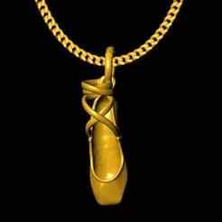 ballet shoes charm 25mm