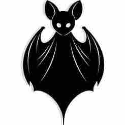 bat hanging upside down 2 - 2D/3D Wall Art STL+SVG For CNC Router, Plasma, Waterjet, Laser & 3D Printer