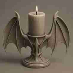 Bat Wing Candle Holder STL