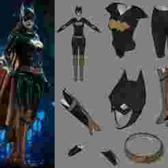 Batgirl Cosplay Armor Template: EVA Foam Pepakura PDO File + 3D Print File Mask + Gaunlet ( PDO + PDF + STL)