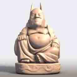 Batman Buddha - Fusion Statue 3D Printable STL  Zen Superhero Sculpture