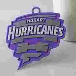 BBL Hobart Hurricanes badge color printable and renderable