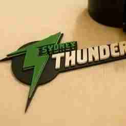 BBL Sydney Thunder badge color printable and renderable