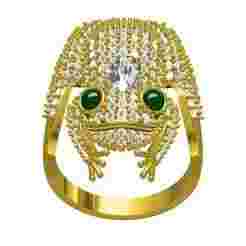 Beautiful King Frog Hip Hop Ring