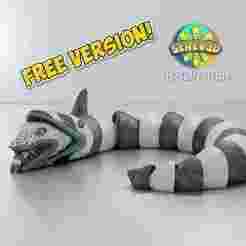 Beetlejuice Sandworm - FREE Articulated Halloween Creature - No Supports 3D Print STL/3MF