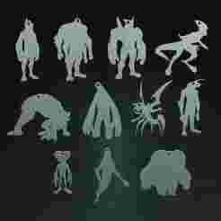 Ben 10 Classic Aliens Keychain pack (11 aliens)