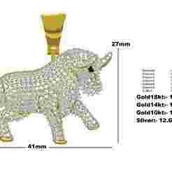 Big Bull Hip Hop Pendant