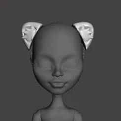 Big cat ears for Monster High doll.