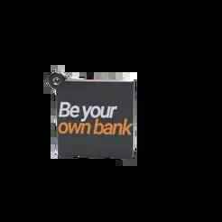 Bitcoin Keychain - Block "Be your own bank"