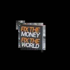 Bitcoin Keychain - Block "FIX THE MONEY"