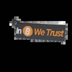Bitcoin Keychain - Flat Block "In Bitcoin We Trust"