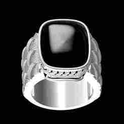 Black Onyx Stone Bridal Ring for Men