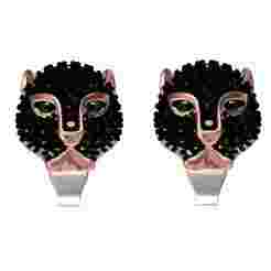 Black Panther Black Diamond Stud Earring