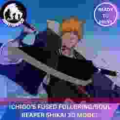 Bleach - Ichigo's Fused Fullbring/Soul Reaper Shikai 3D Model for Cosplay