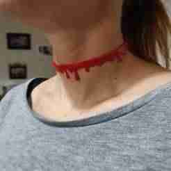 Bloody Cut Choker – Halloween / Cosplay 3D Necklace
