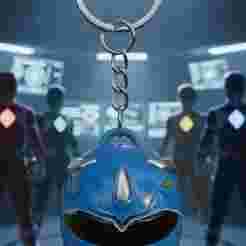 Blue Ranger Helmet Keychain - Mighty Morphin Triceratops Power - Power Rangers - Ready to Print