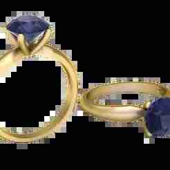 blue sapphire solitaire ring.