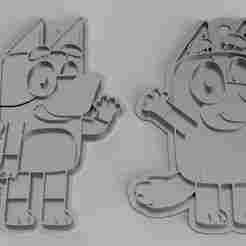 Bluey Y Bingo Keyring / Bluey and Bingo keyring