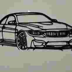 BMW Sports Car Wall Art – Modern Line Art Car Decor for Garage, Office, or Man Cave