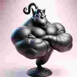 Bodybuilder Lamp Genie 3D Print – Holder Decorative Showpiece (9 words)
